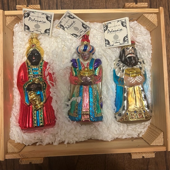 Kurt S Adler, Inc “Three Kings” Handblown glass ornaments - Picture 1 of 4